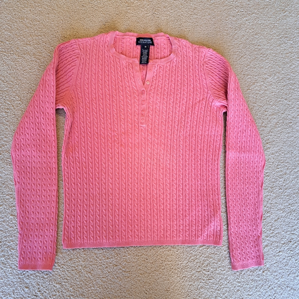 Jones New York Signature Pink Sweater M